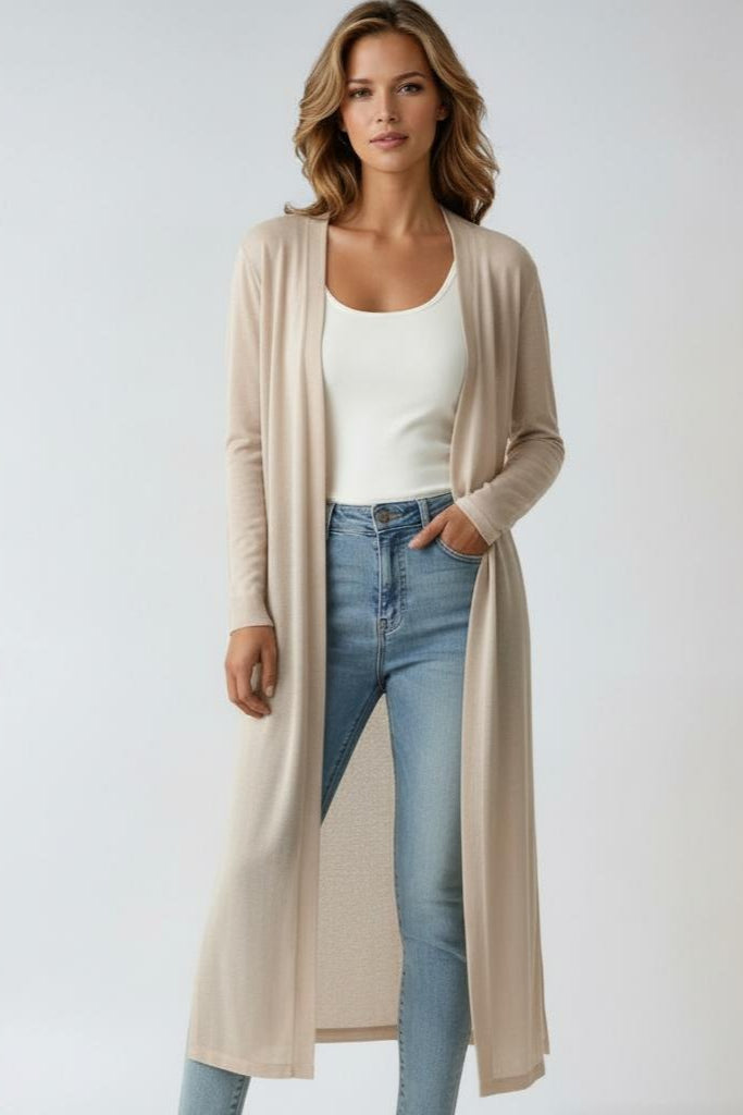 LIGHTWEIGHT LONG CARDIGAN – Gentle KNIT