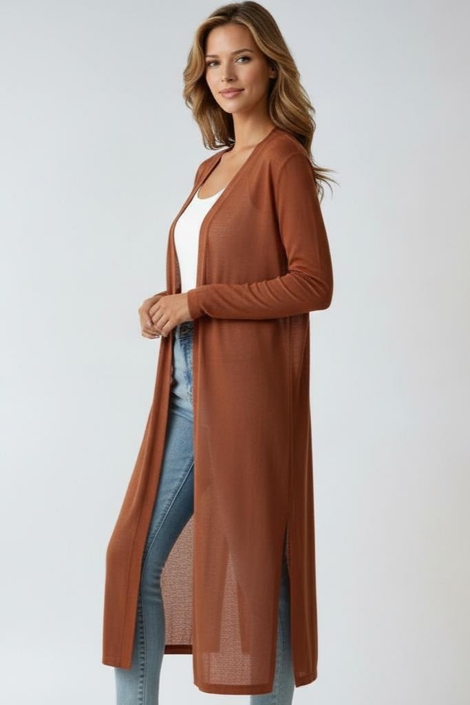 LIGHTWEIGHT LONG CARDIGAN – Gentle KNIT