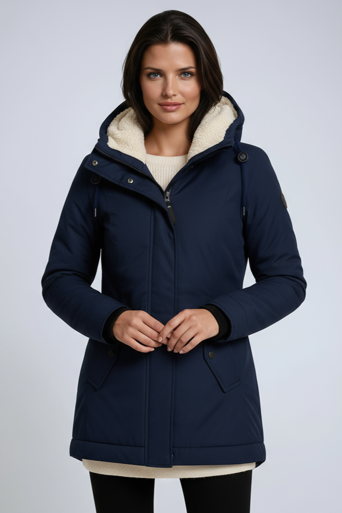 PARKA JAKKE | VINTERJAKKE MED FLEECEHÆTTE