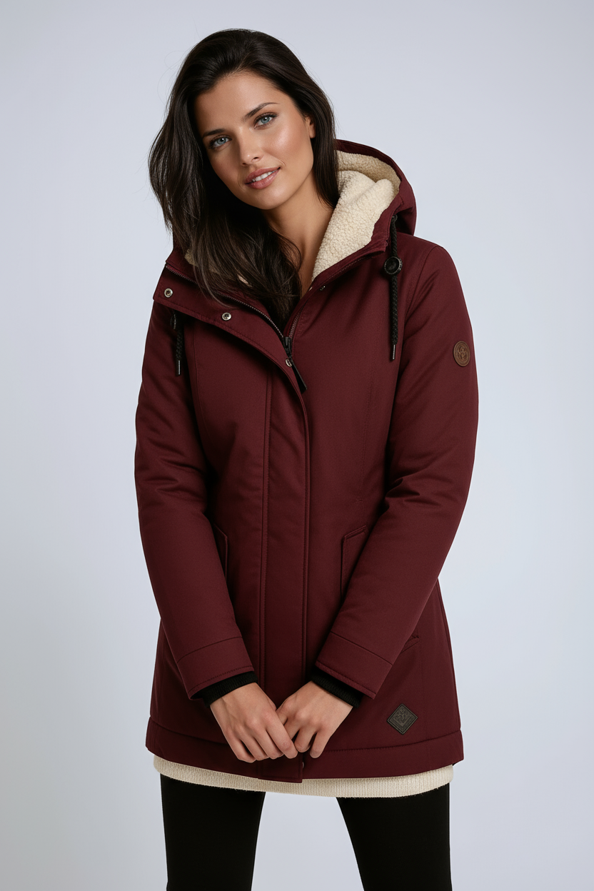 PARKA JAKKE | VINTERJAKKE MED FLEECEHÆTTE