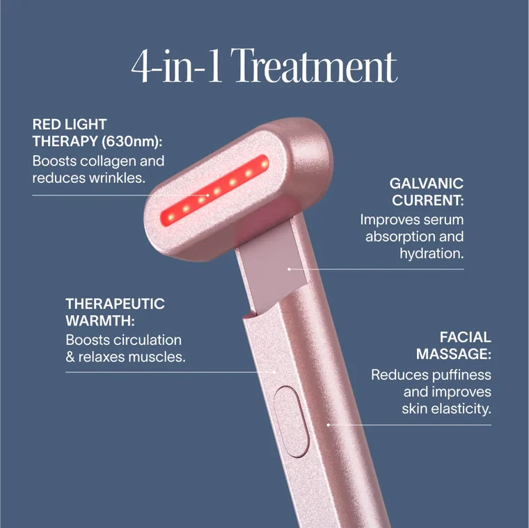 4-in-1 LED Skincare Wand — Red Light Therapy
