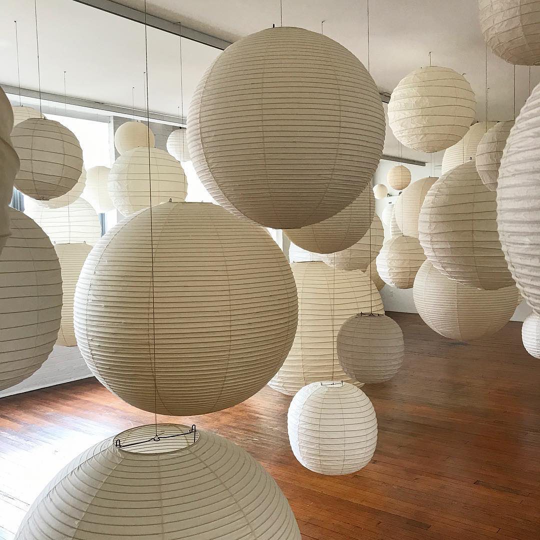 Lámpara colgante japonesa de globo de papel washi 1 luz
