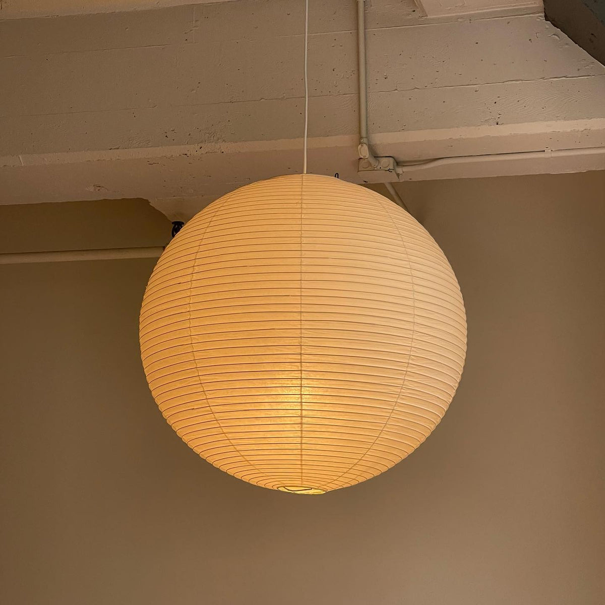 Lampadario giapponese a globo in carta washi a 1 luce