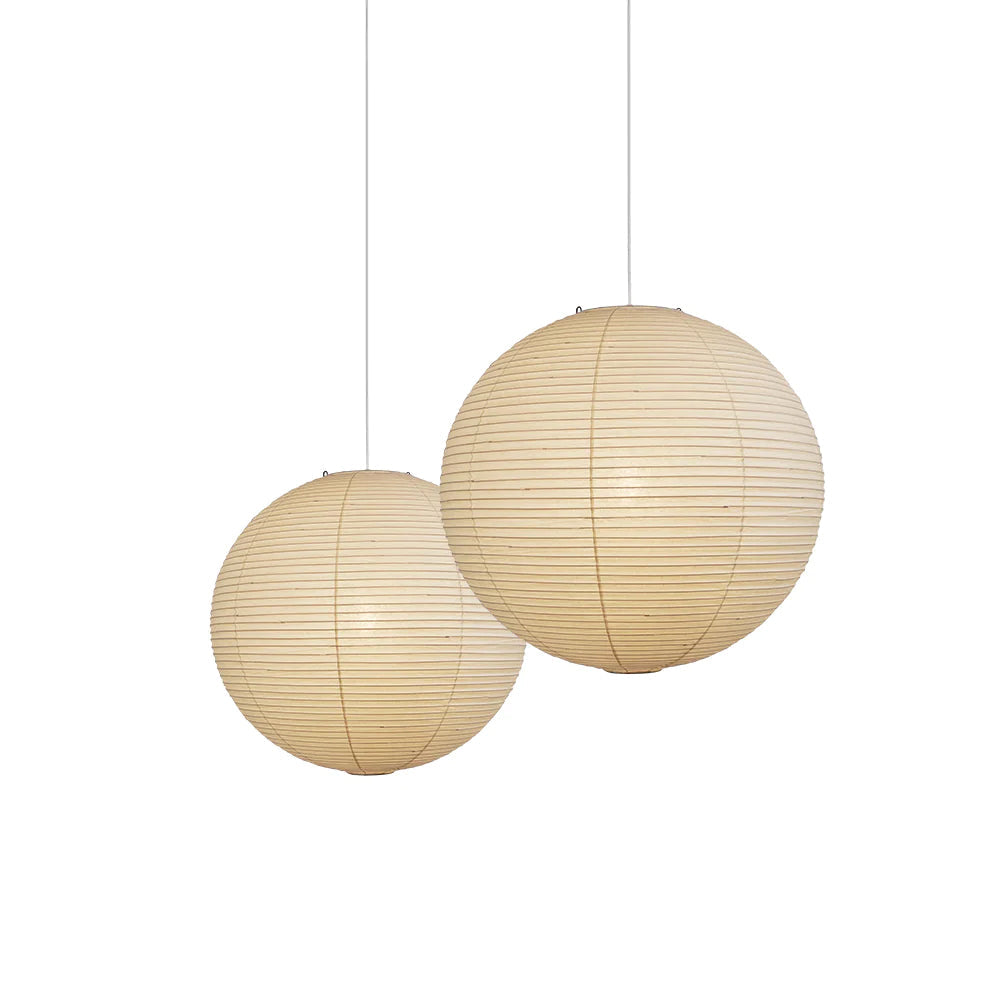 Lámpara colgante japonesa de globo de papel washi 1 luz