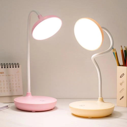 Lámpara de escritorio LED recargable redonda moderna 1 luz