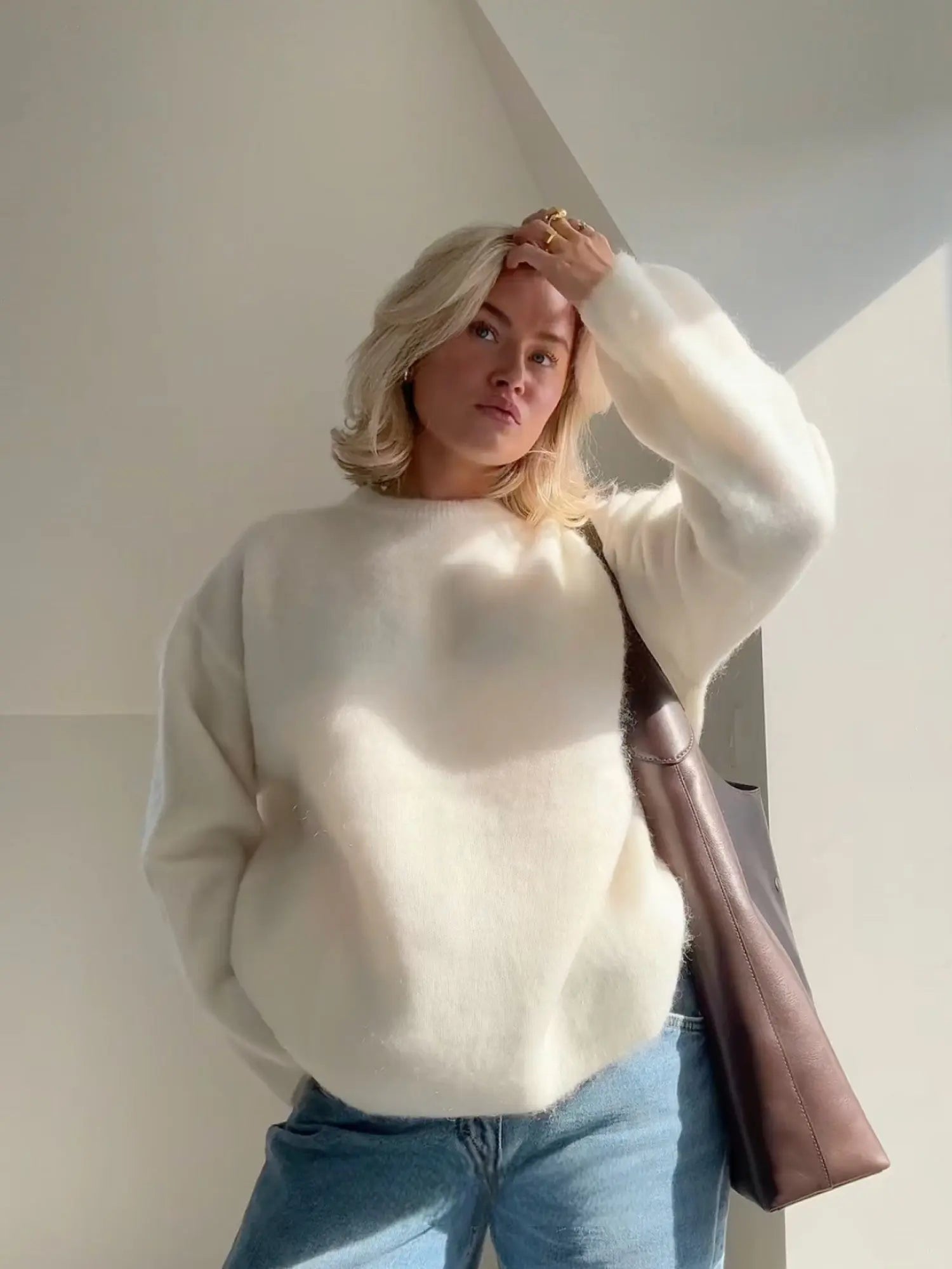 WOMEN’S WINTER SWEATER | COZY MINIMALIST PULLOVER