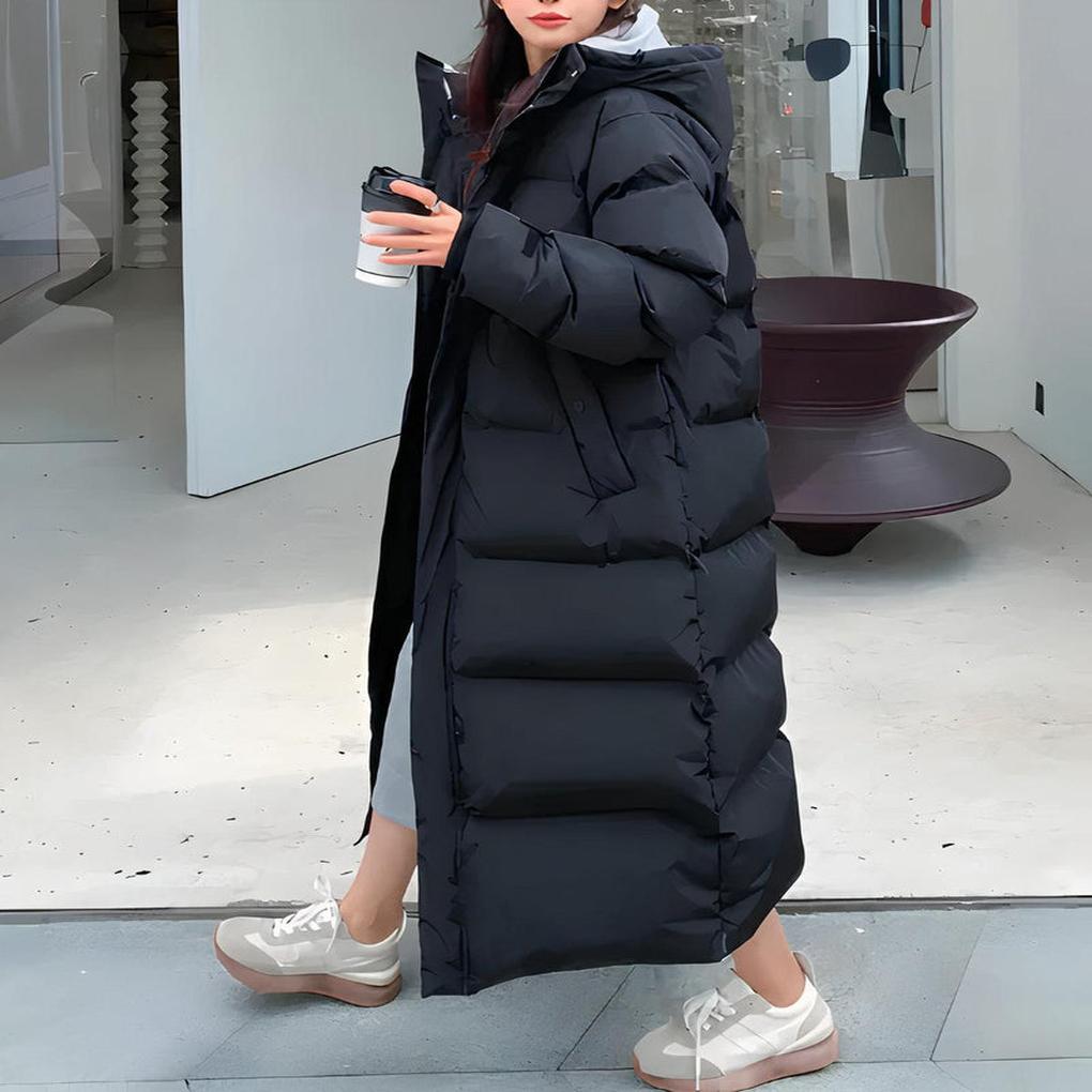 Dame Lang Vinterparka – Vejrbestandigt Design