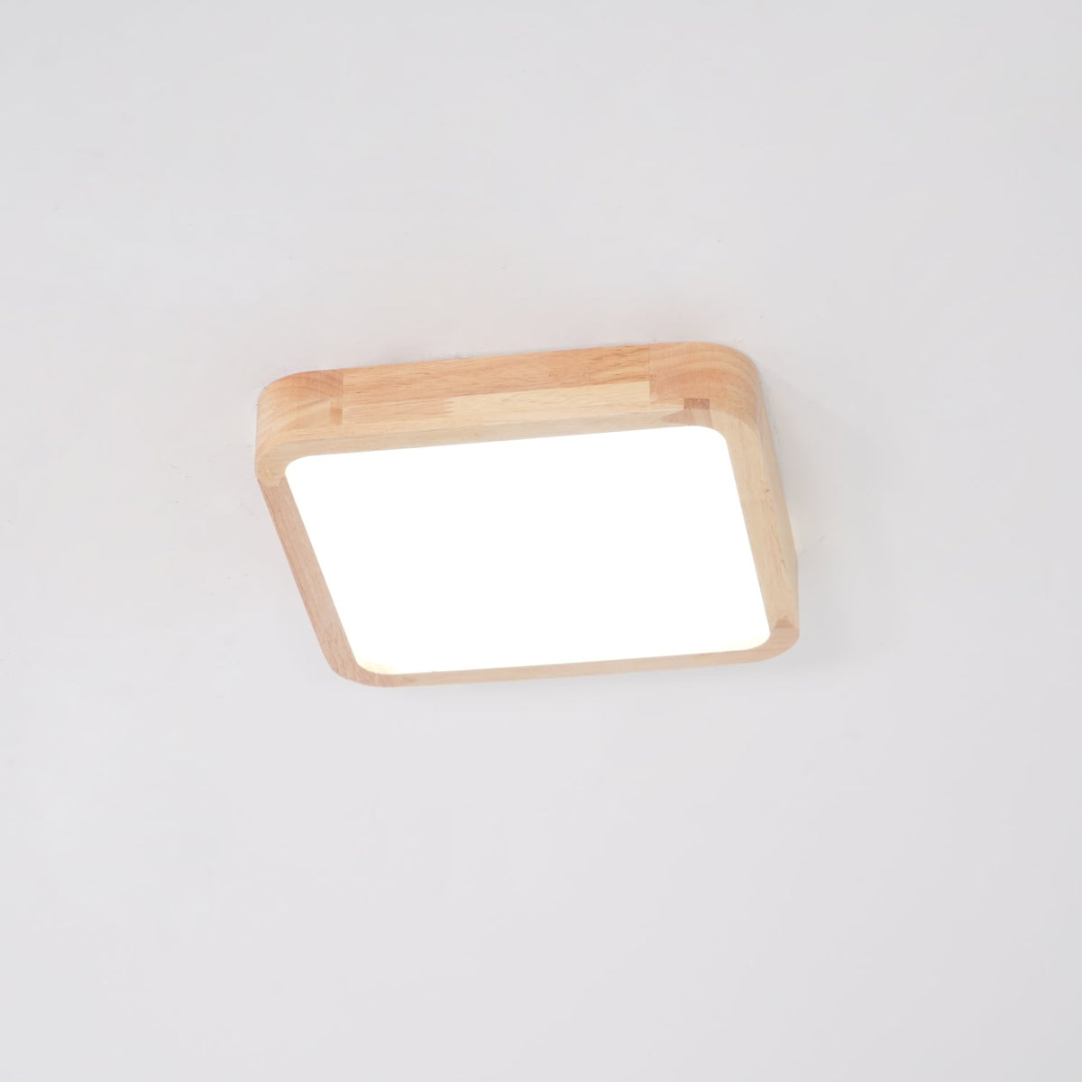 Moderner nordischer runder Holz-LED-Deckenleuchte, 1-flammig