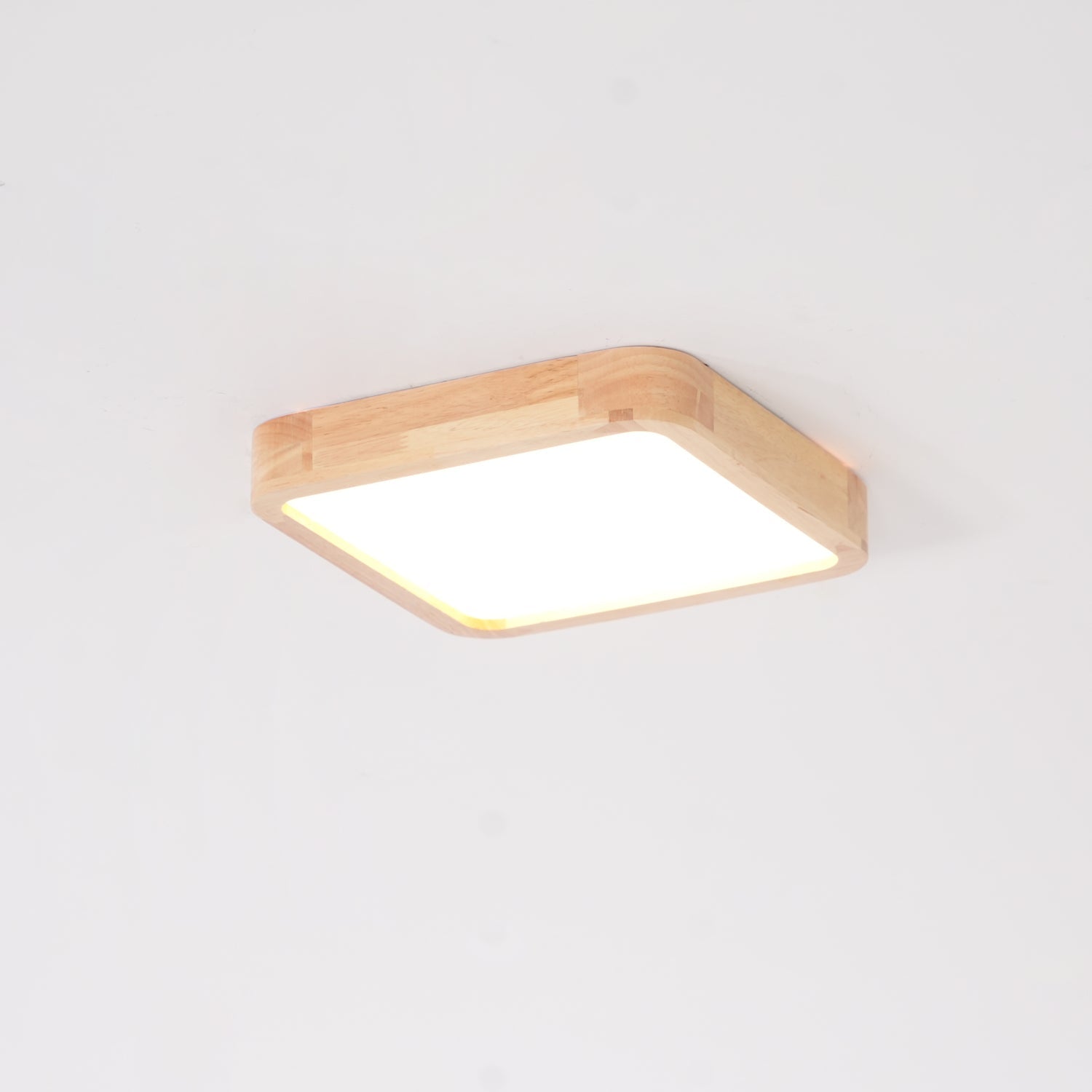 Moderner nordischer runder Holz-LED-Deckenleuchte, 1-flammig