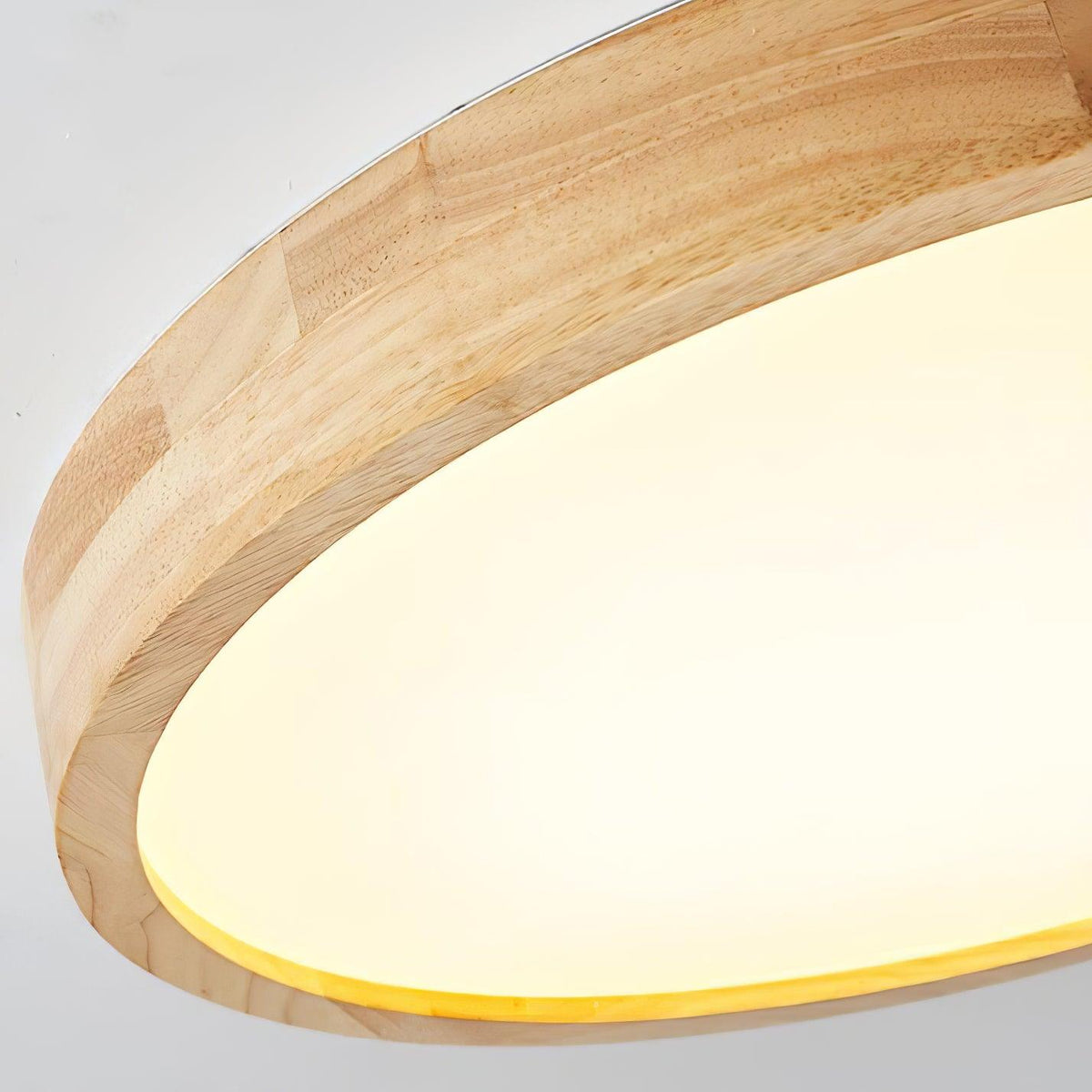 Moderner nordischer runder Holz-LED-Deckenleuchte, 1-flammig