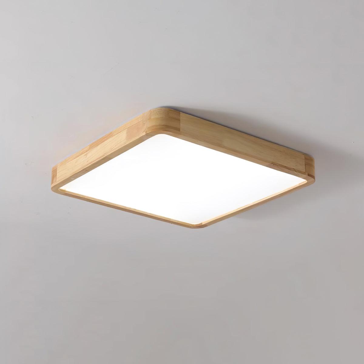 Moderner nordischer runder Holz-LED-Deckenleuchte, 1-flammig