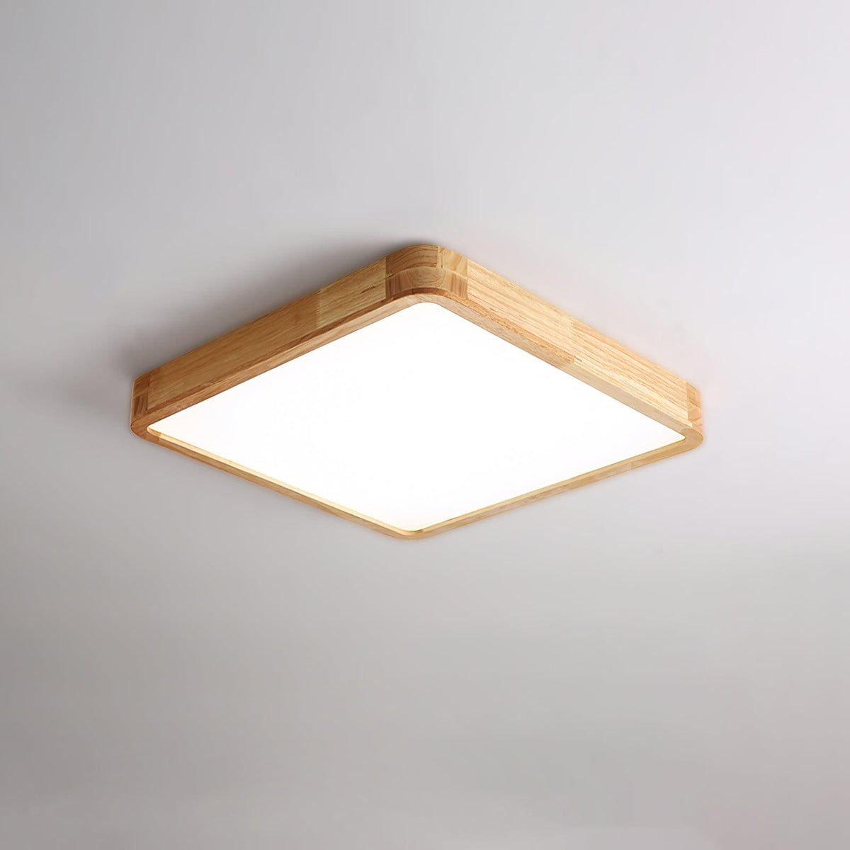 Moderner nordischer runder Holz-LED-Deckenleuchte, 1-flammig