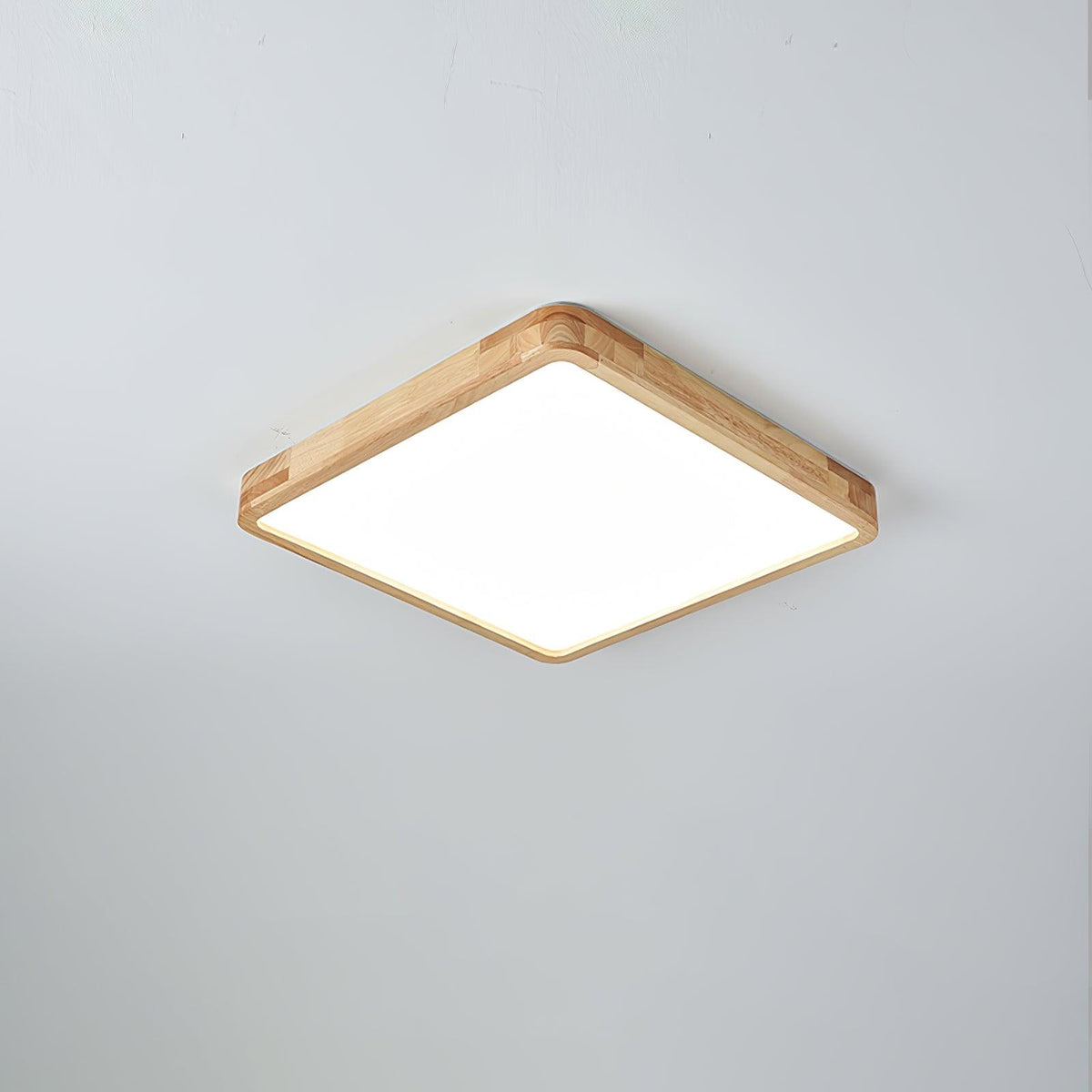 Moderner nordischer runder Holz-LED-Deckenleuchte, 1-flammig