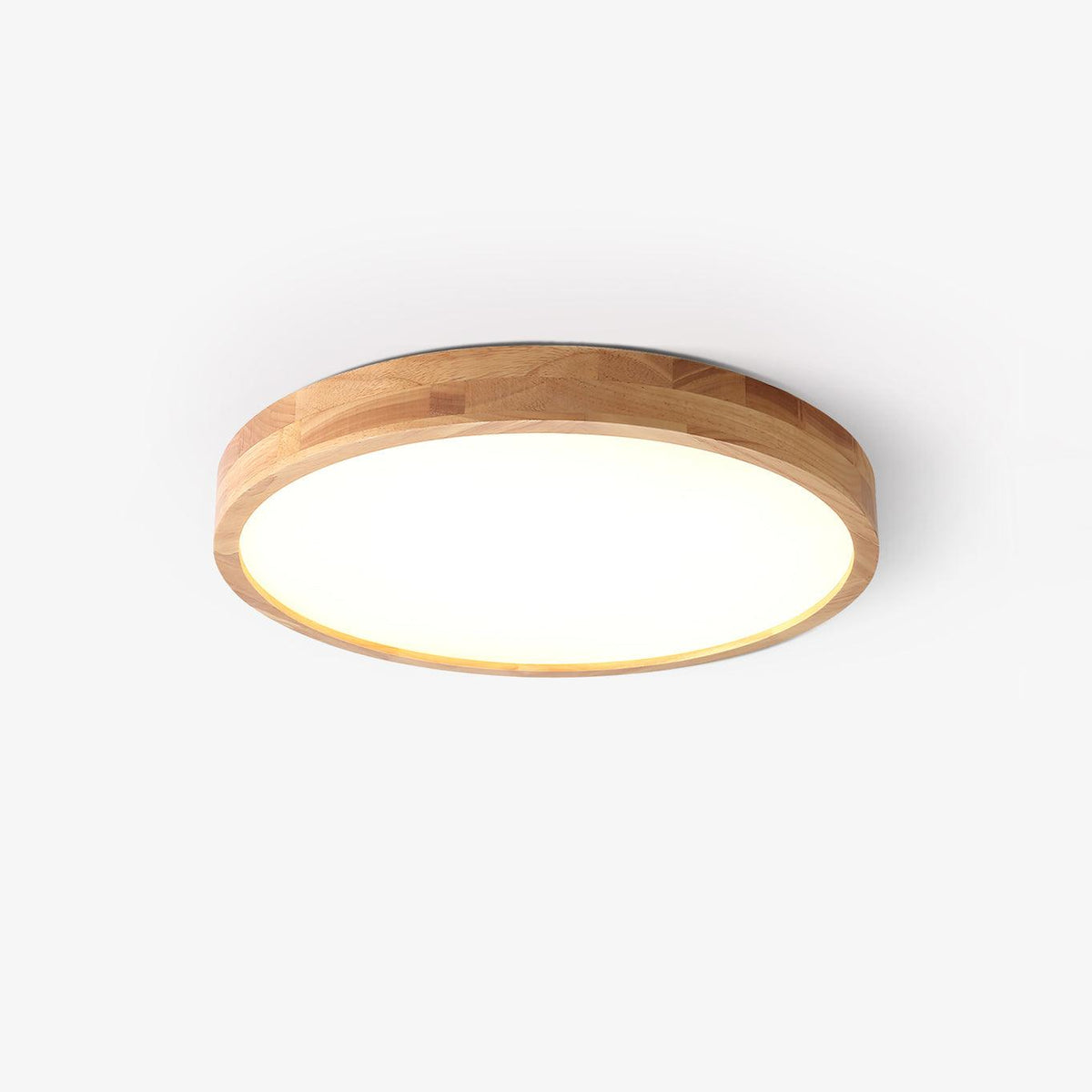 Moderner nordischer runder Holz-LED-Deckenleuchte, 1-flammig
