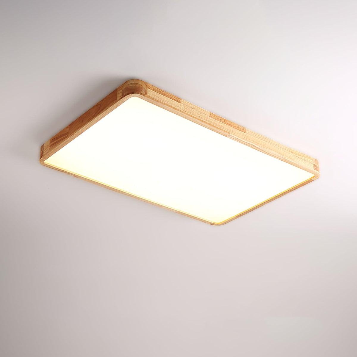 Moderner nordischer runder Holz-LED-Deckenleuchte, 1-flammig