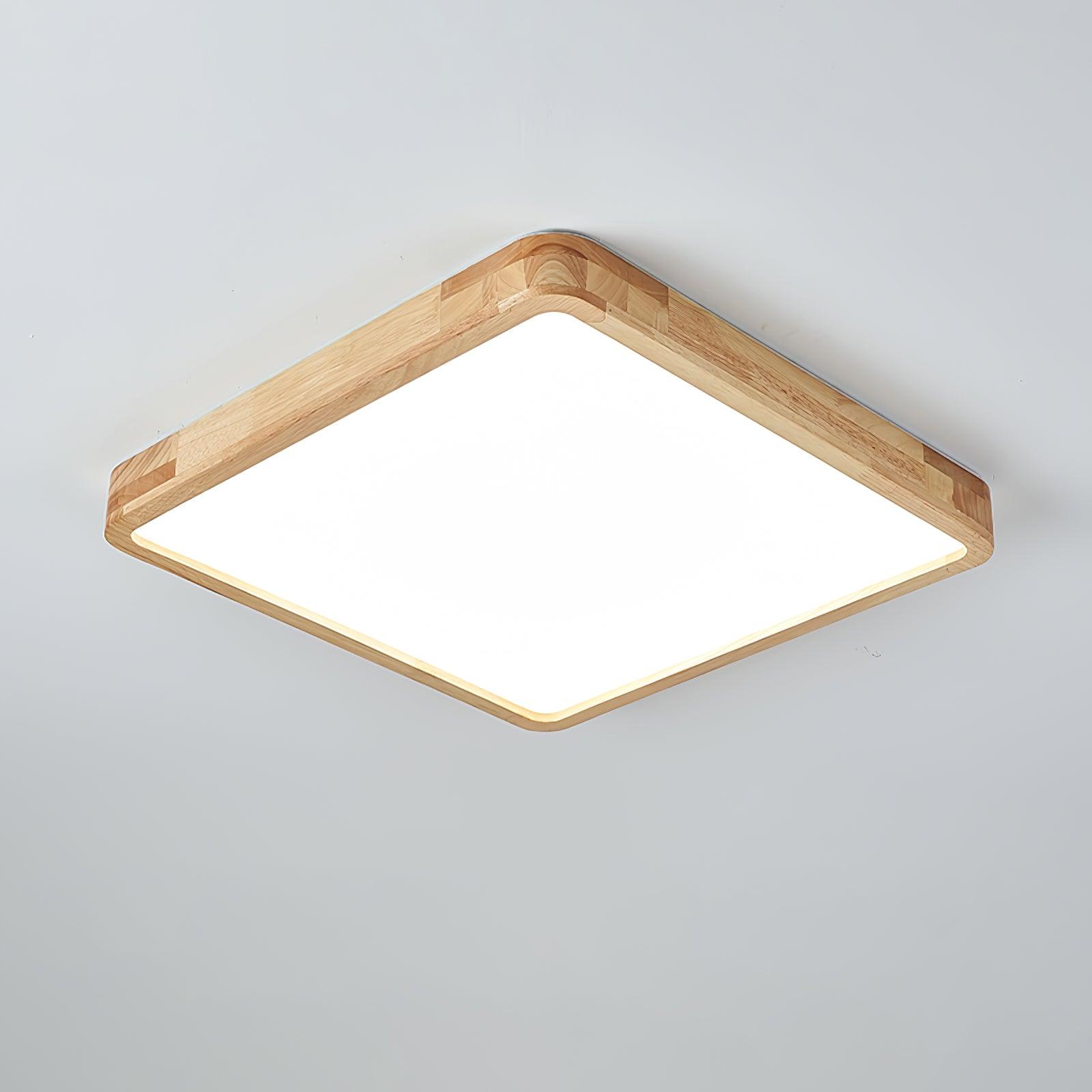 Moderner nordischer runder Holz-LED-Deckenleuchte, 1-flammig