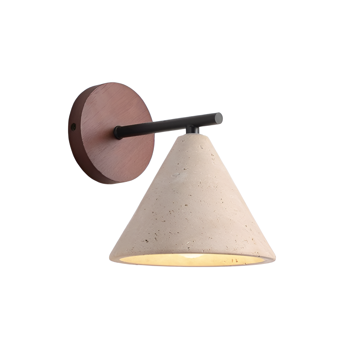 Moderne Travertin Kegel LED-Wandleuchte 1-flammig