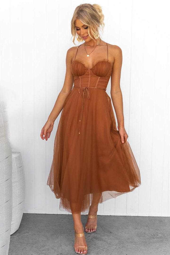 CHRISTMAS DRESS | CORSET TOP WITH SPAGHETTI STRAPS