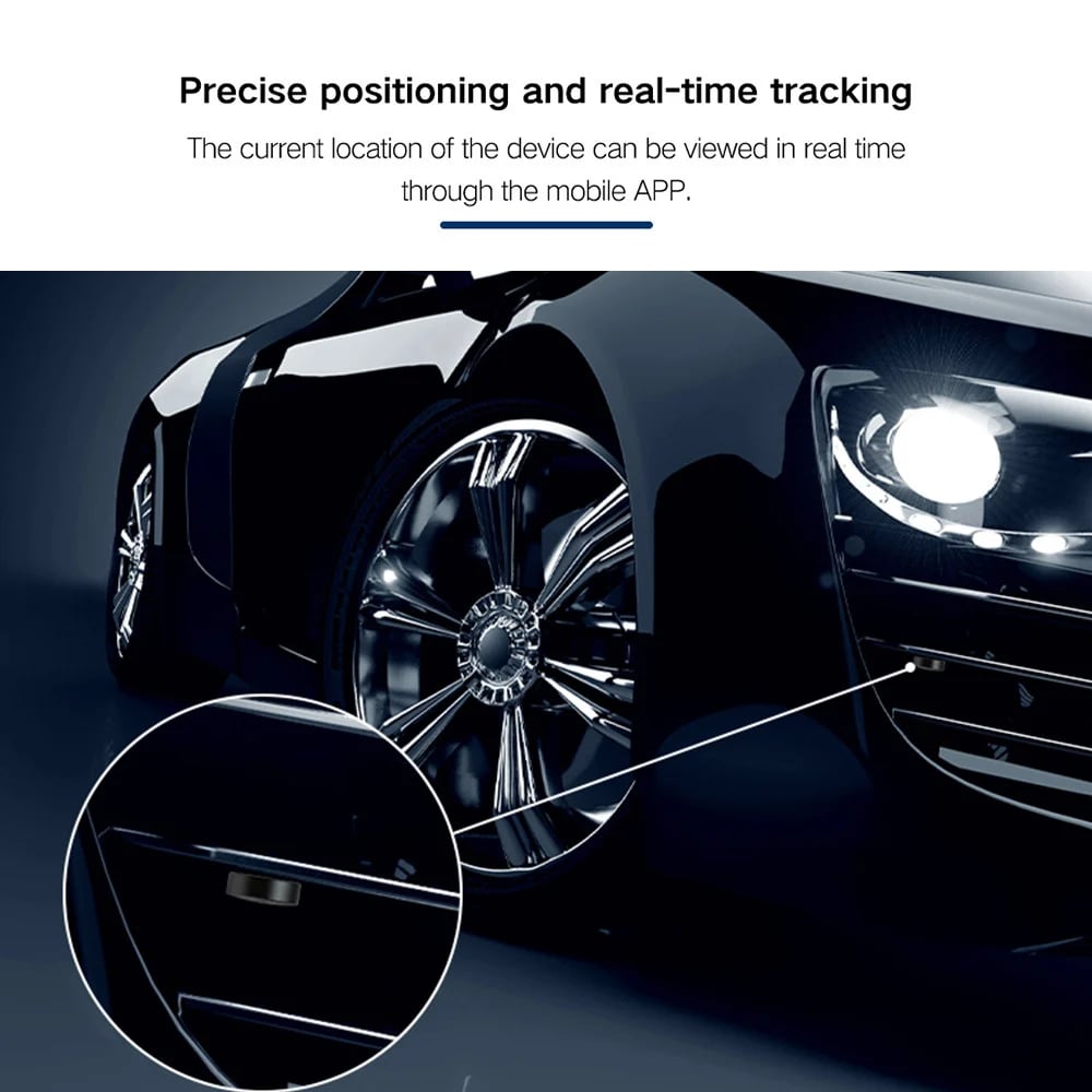 GPS Tracker with Strong Magnetic Attachment | Anti-Loss Vehicle Tracking Device for Cars and Motorcycles