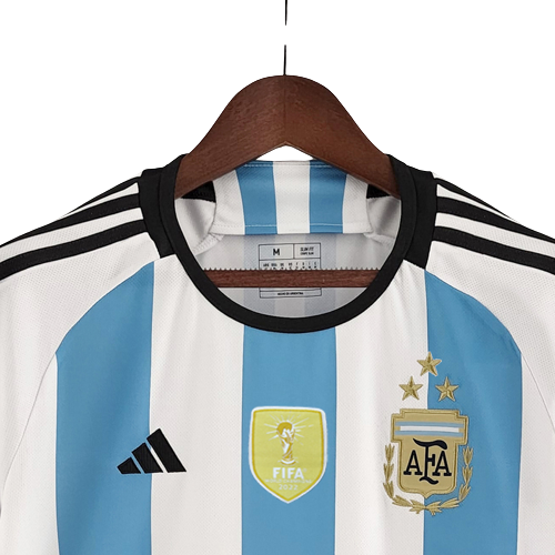 Argentina 2022 (Local) "Tres Estrellas" + Insignia de Campeón del Mundo