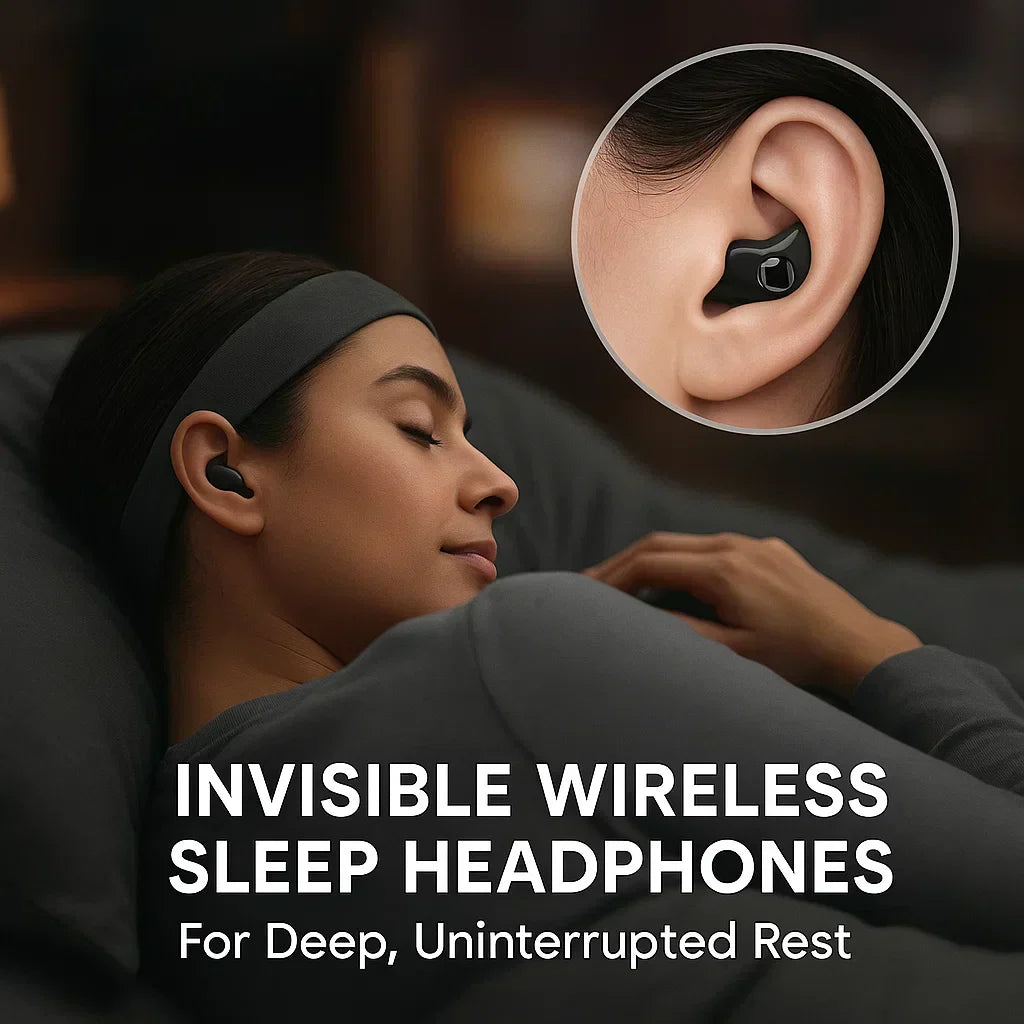 Auriculares inalámbricos invisibles para dormir con cancelación de ruido para quienes duermen de lado
