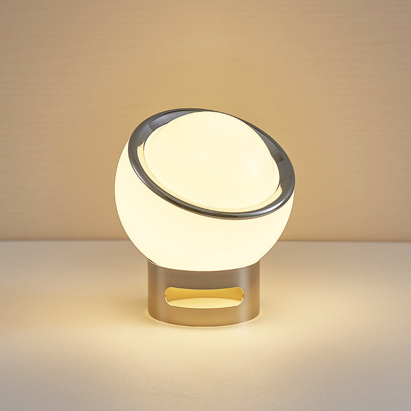 Vintage Glas Globus LED Tischlampe 1-Flammig