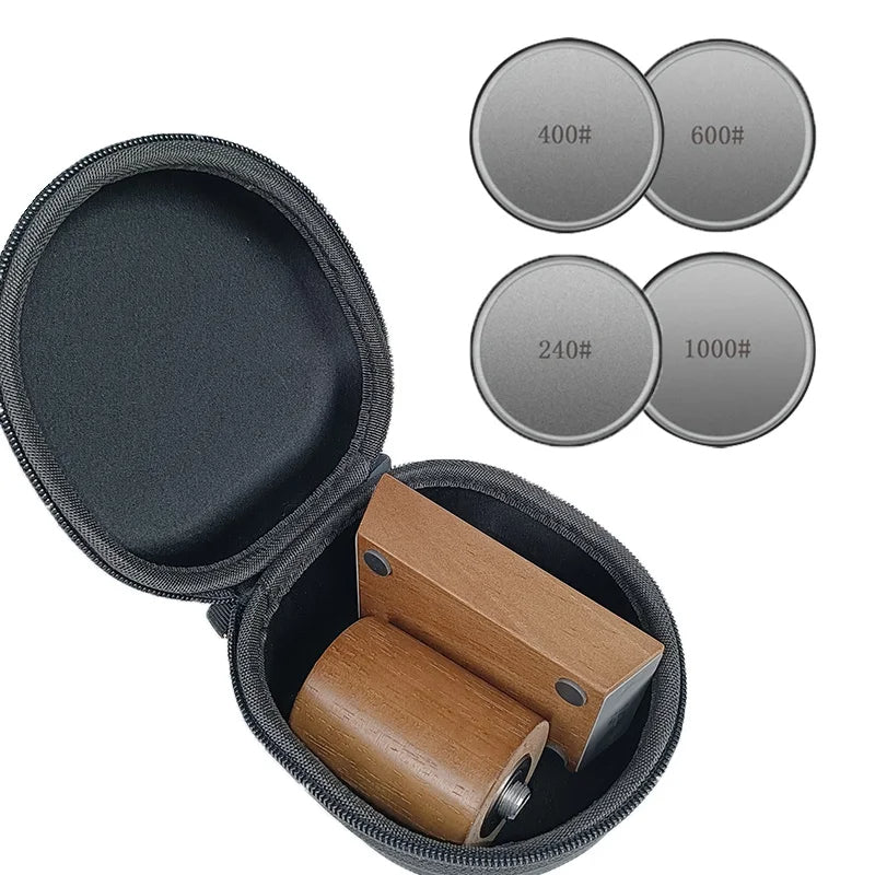 Affilacoltelli 2 in 1 con doppio angolo e supporto magnetico per coltelli