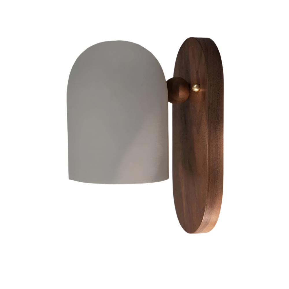 Applique da parete nordica in metallo noce Zen LED 1 luce