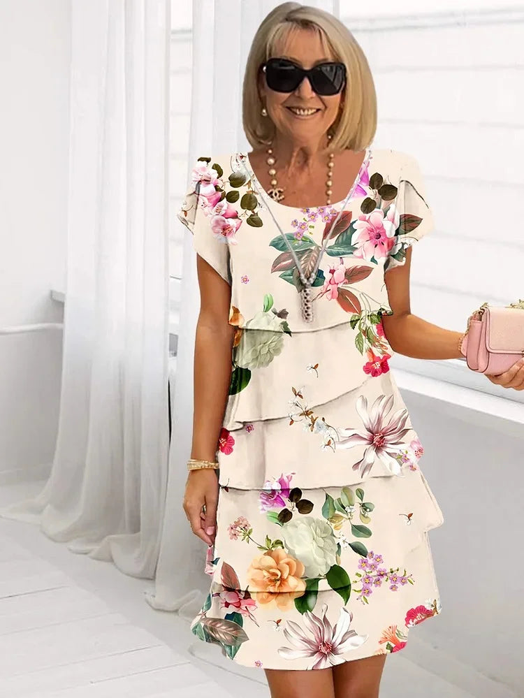 Puili | Ruffled Floral Dress