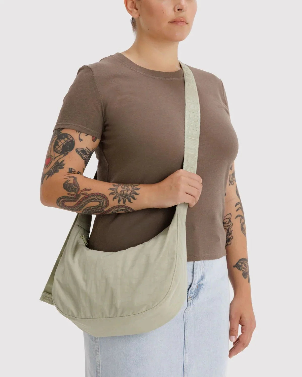 BAGGU Crescent Bag Medium Extended 47" Strap - Recycled