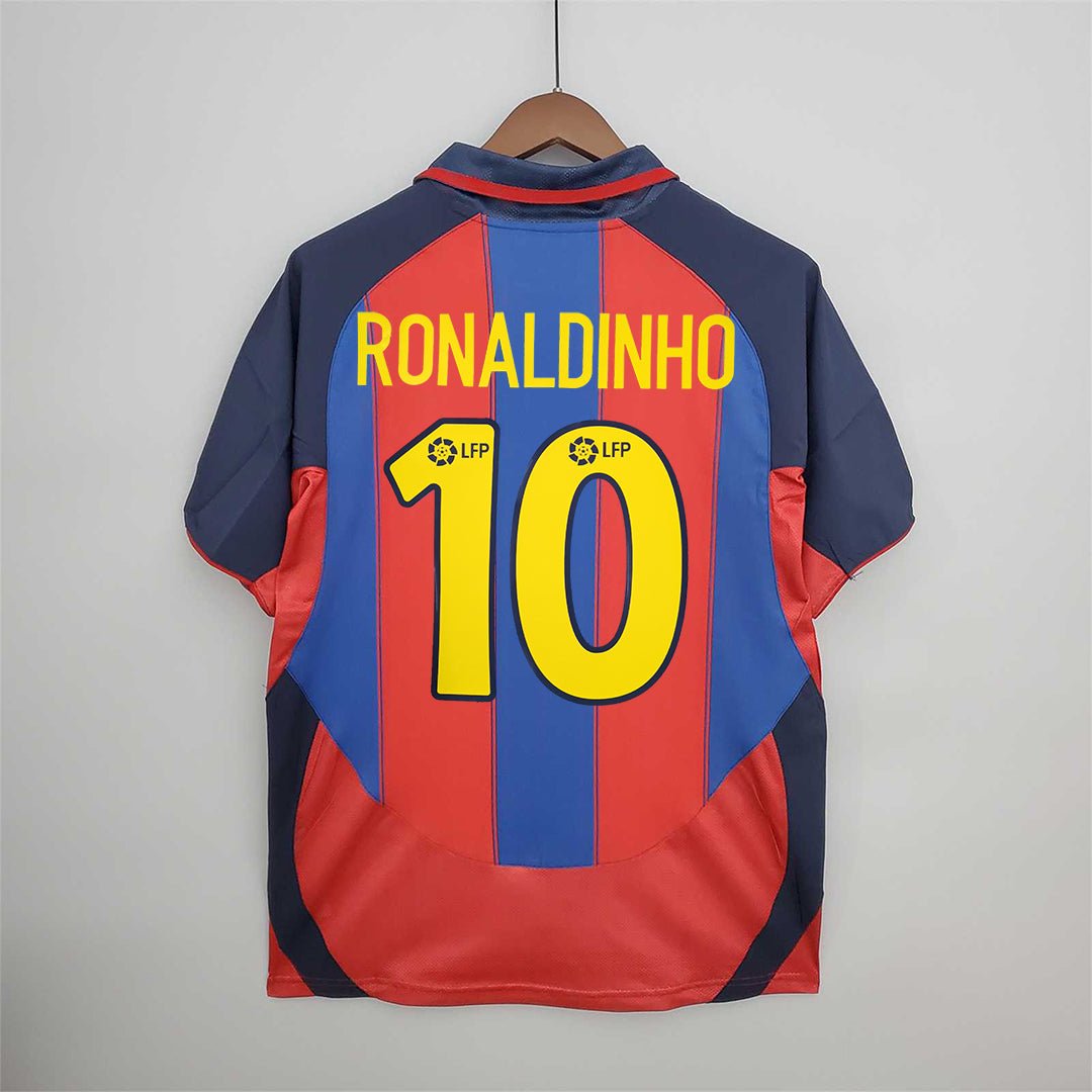Camiseta de local Ronaldinho Barcelona 2003/04