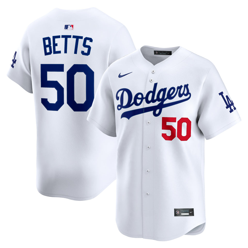 Camiseta MLB Los Angeles Dodgers Mookie Betts Nike Home Limited - Blanca
