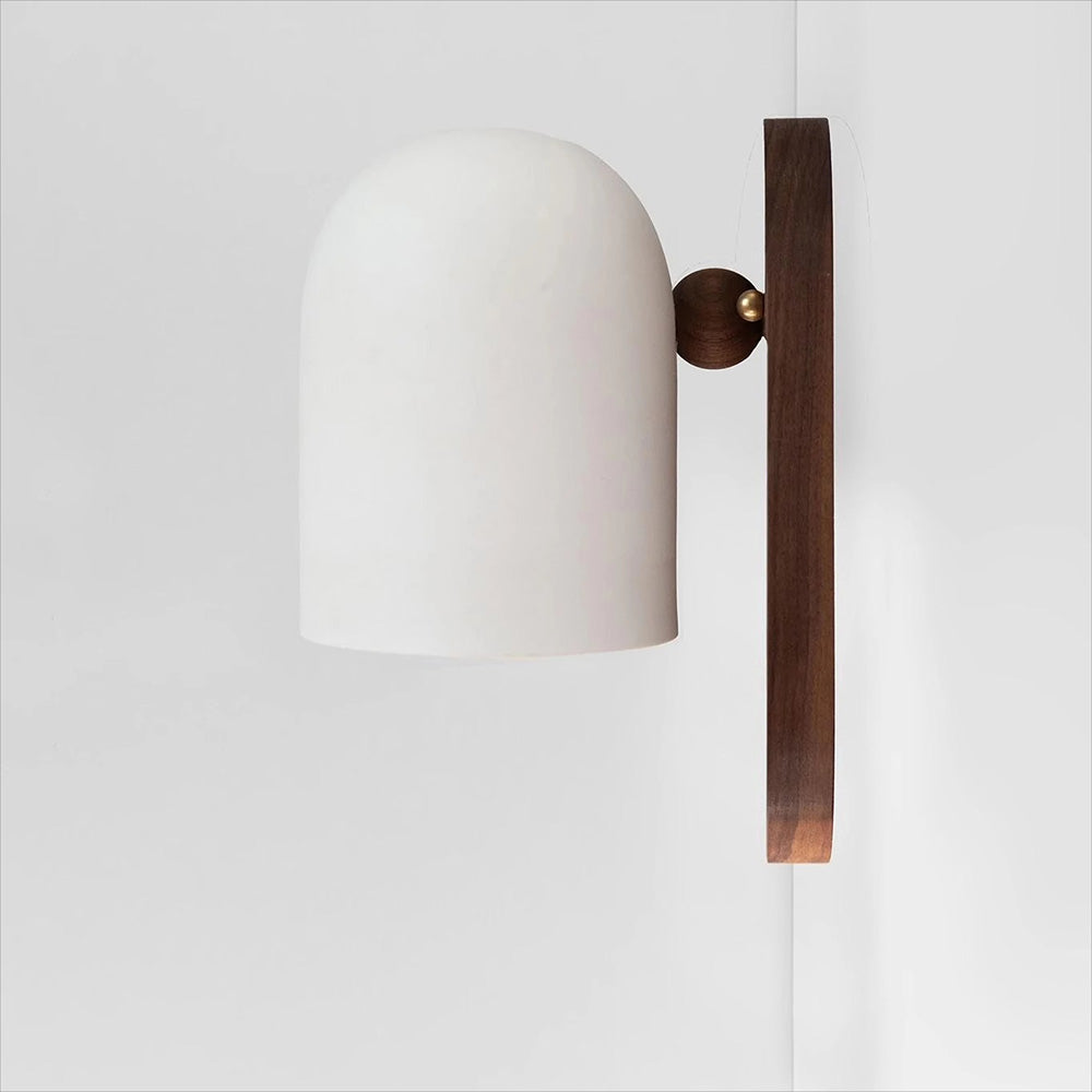 Applique da parete nordica in metallo noce Zen LED 1 luce
