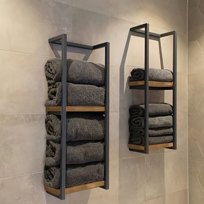 Porta Asciugamani Salvaspazio | Supporto da Parete per un Bagno Organizzato
