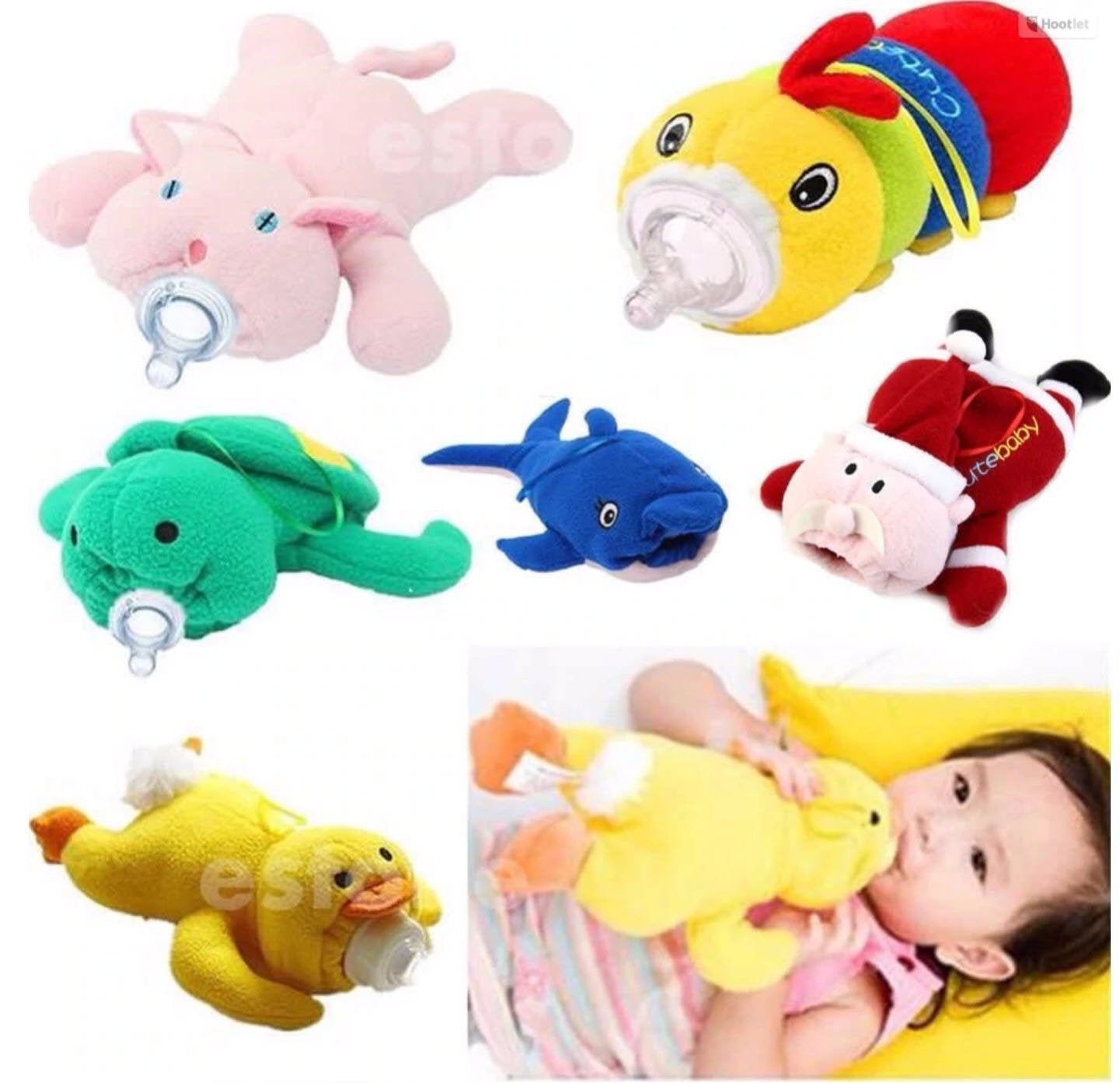 Cute Animal 2-in-1 Feeding Bottle Warmer and Plush Toy