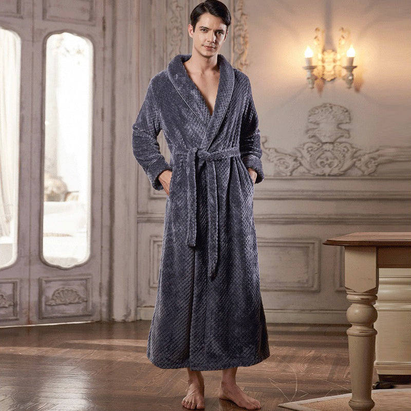 Bata de Baño Extra Larga para Hombre | Bata Térmica de Invierno