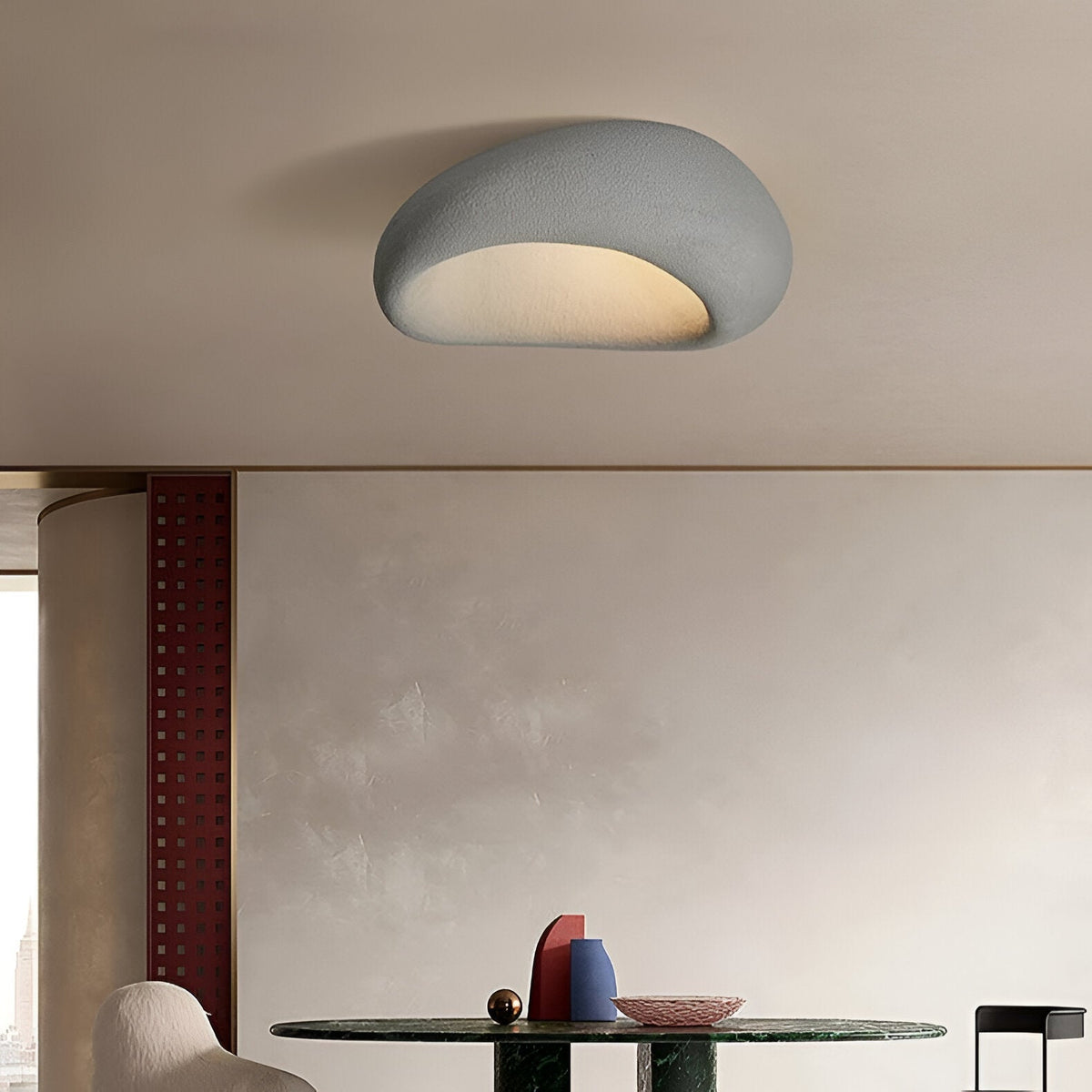 Nordic Wabi-Sabi Minimalist LED Stone Ceiling Light