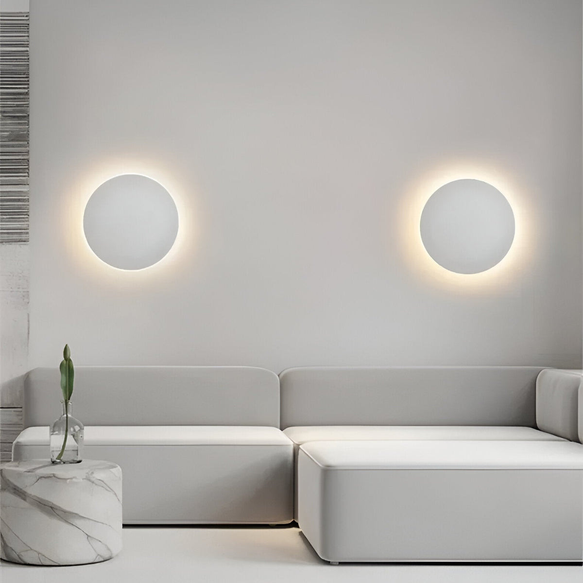 Aplique LED redondo moderno nórdico de 1 luz