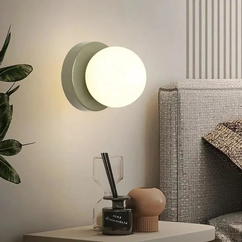 Nordische Glas-Kugel LED-Wandleuchte 1-flammig