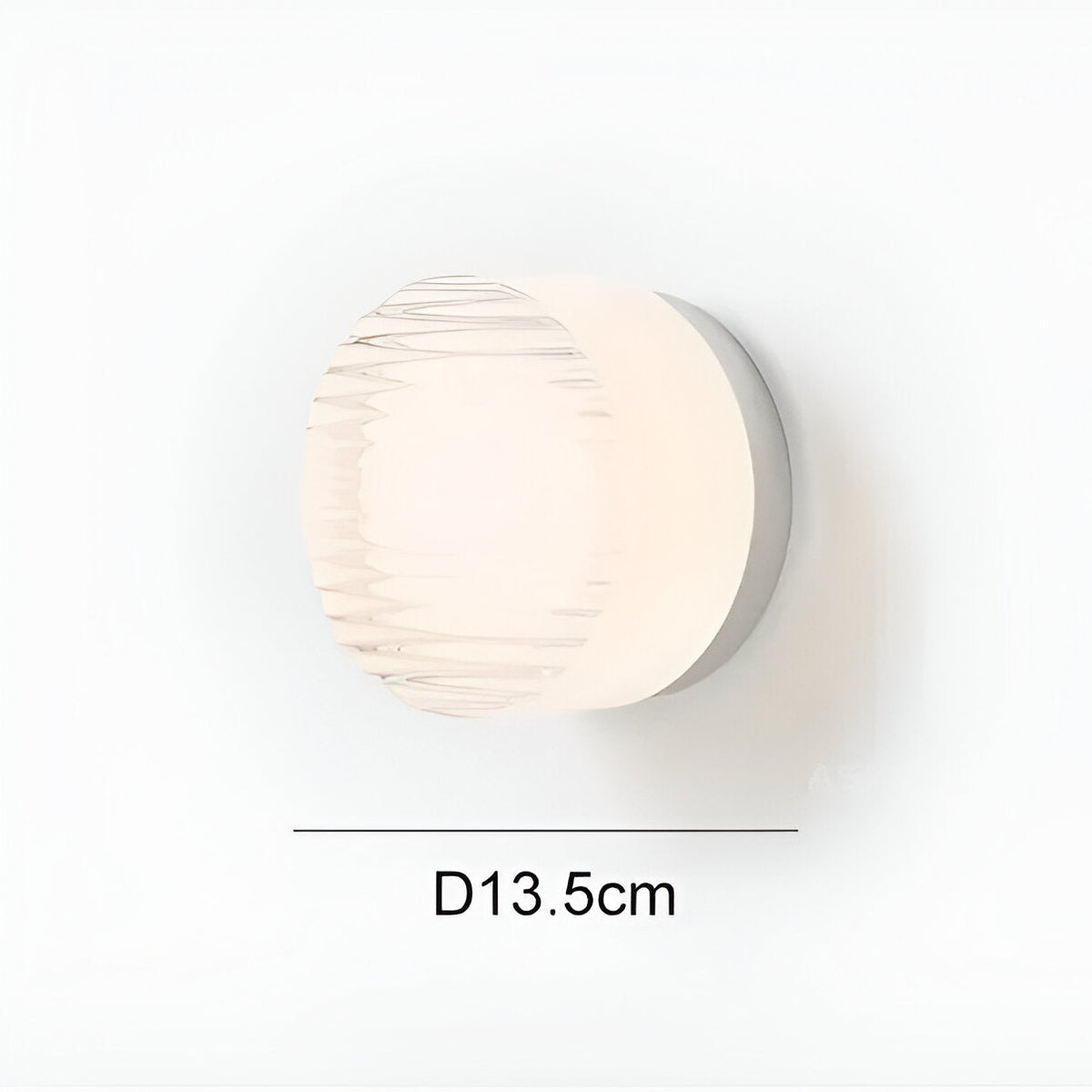 Aplique de pared LED de acrílico con textura nórdico de 1 luz