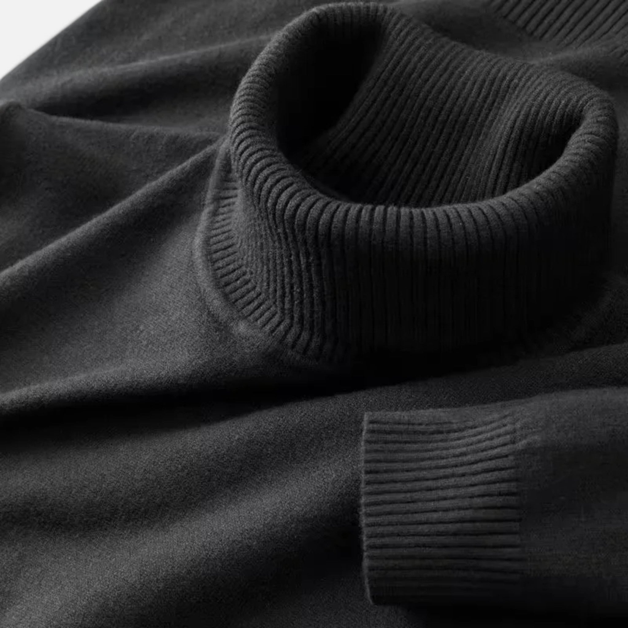 Suéter de Cuello Alto de Lana Tejida para Hombre