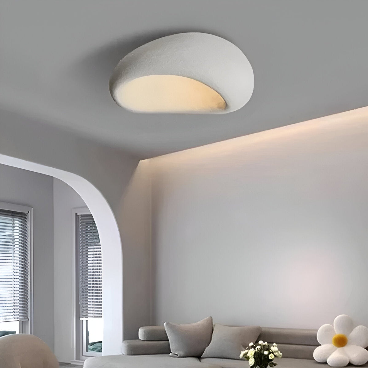 Nordic Wabi-Sabi Minimalist LED Stone Ceiling Light