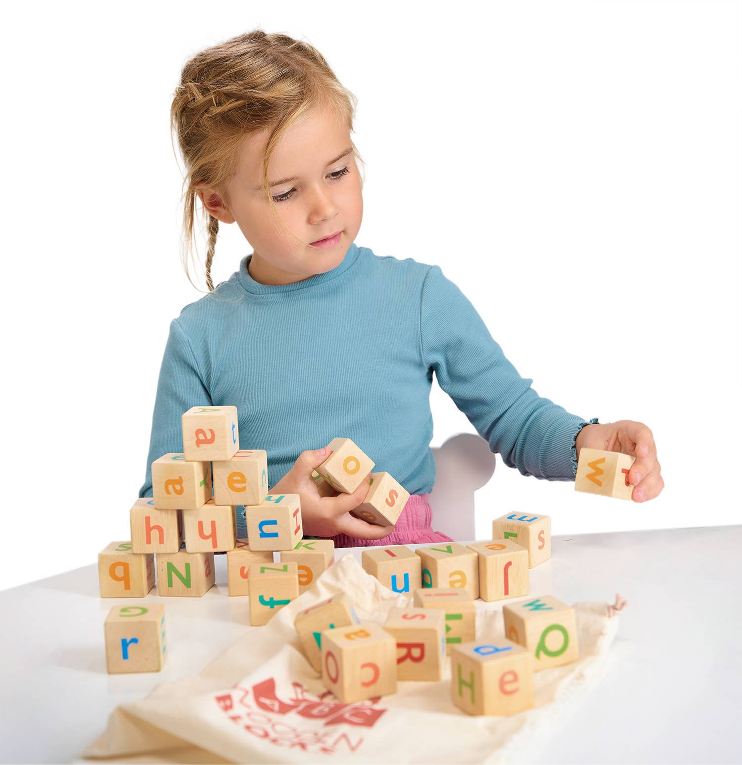 Wooden Alphabet Spelling Blocks