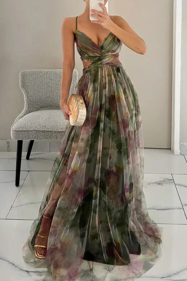 Puili | Women's Refined Maxi Dress with Textured Layers