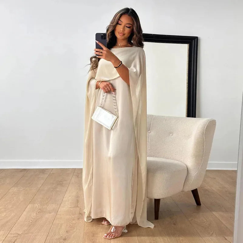 Puili | Women's Refined Cape Maxi Dress for Evening Wear
