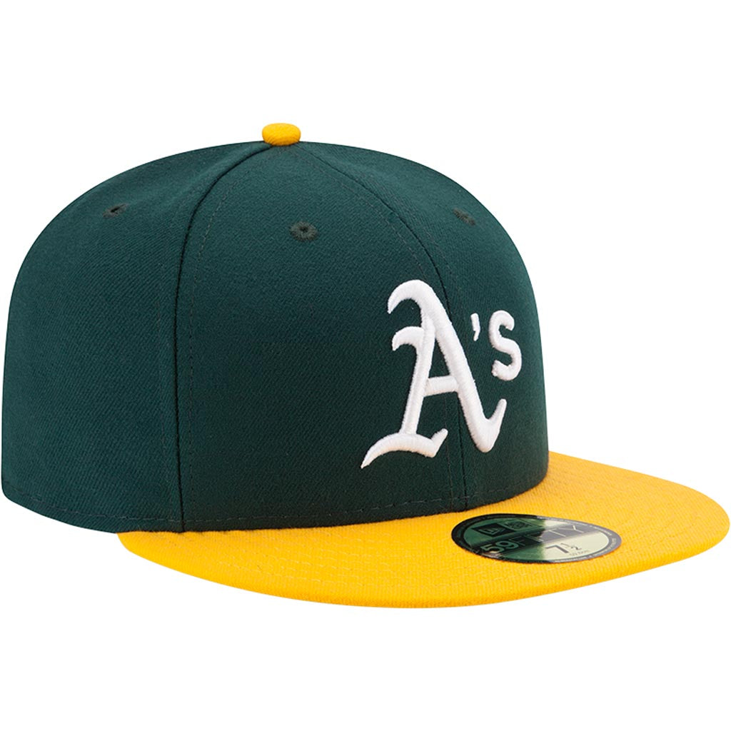 Gorra ajustada New Era Home Authentic Collection 59FIFTY para jóvenes de los Oakland Athletics de la MLB - Verde