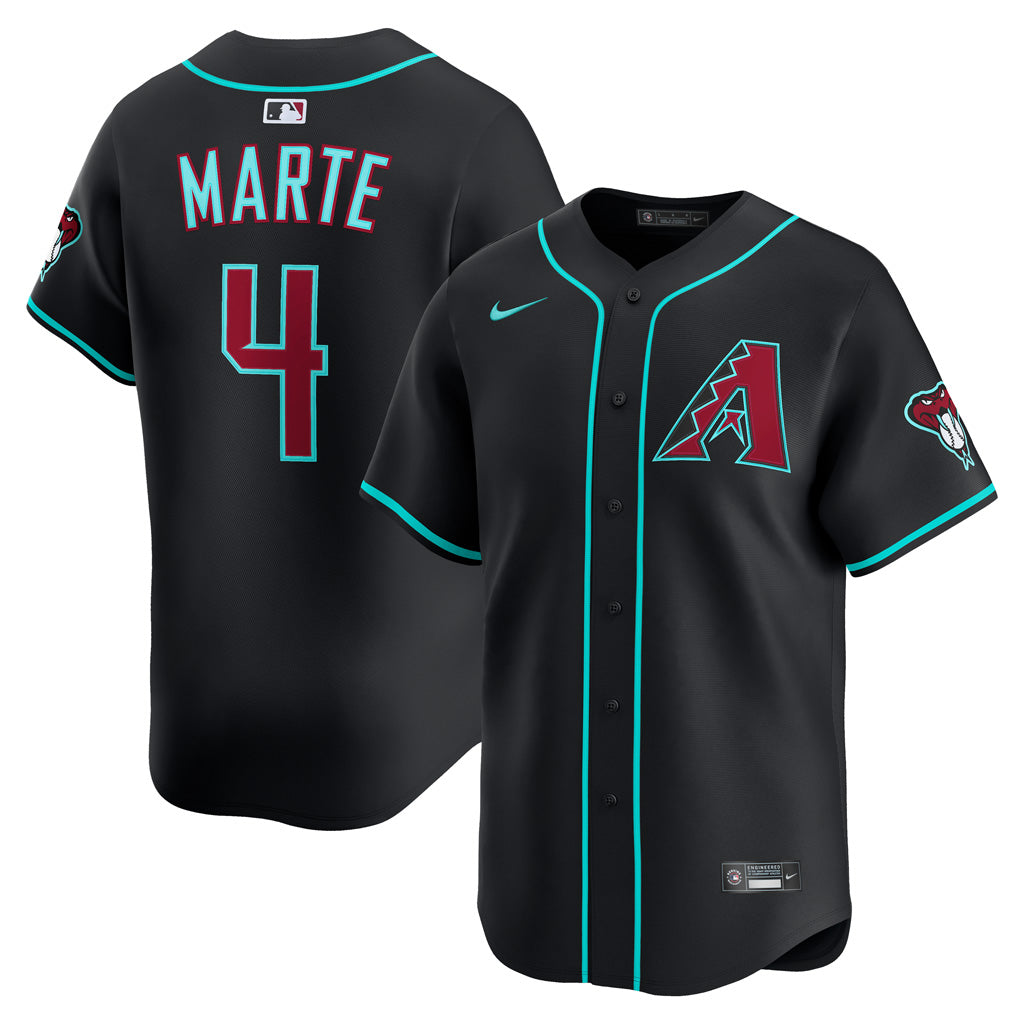 Jersey alternativo limitado Nike de Ketel Marte de los Arizona Diamondbacks de la MLB - Negro