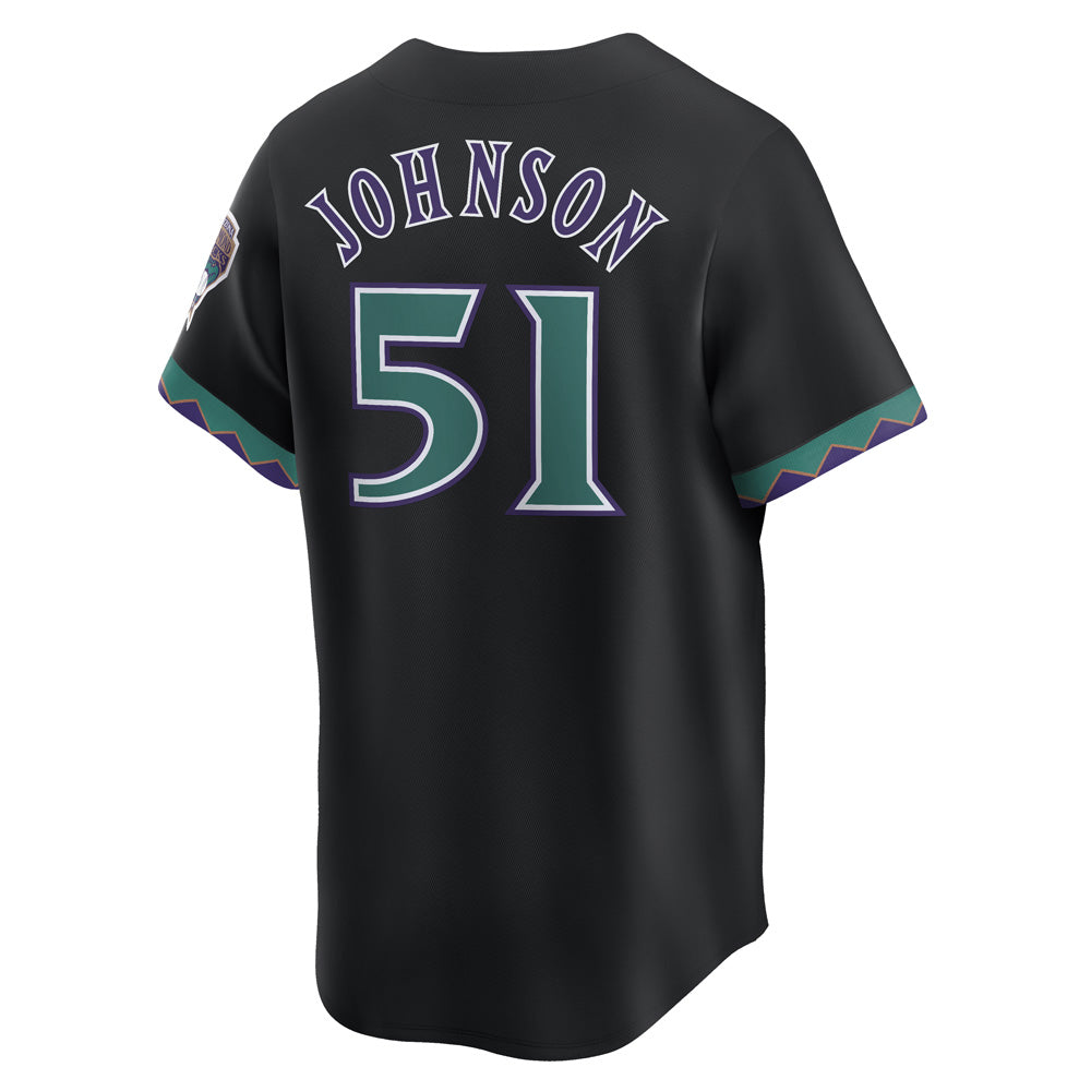 Camiseta limitada Cooperstown Nike de Randy Johnson de los Arizona Diamondbacks de la MLB - Negro