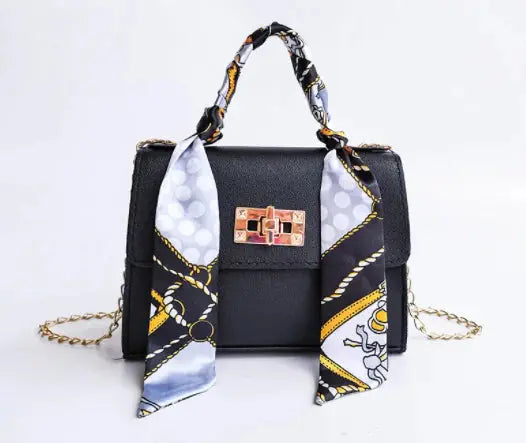 TOQUE DE ELEGANCIA | BOLSO CRUZADO ESTRUCTURADO CON ASA DE PAÑUELO