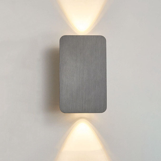 Nordische minimalistische Glas rechteckige LED Wandleuchte 2-flammig